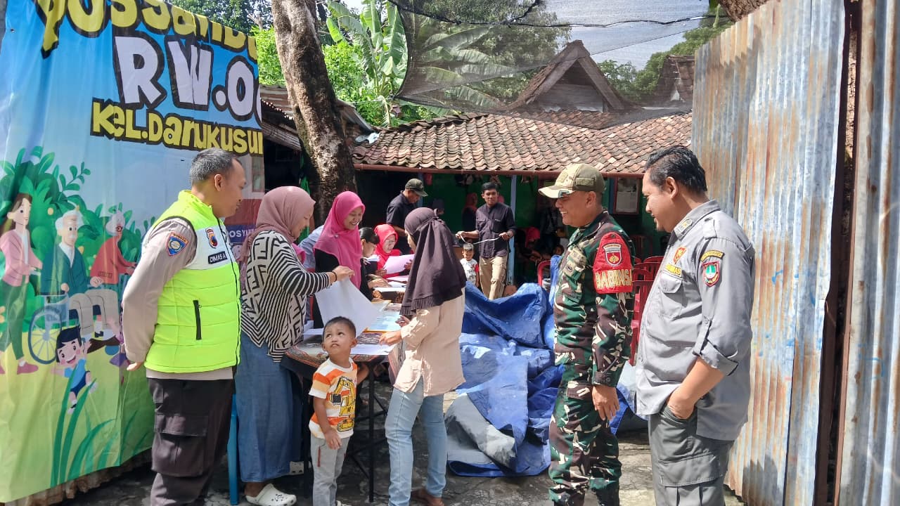 Peran Aktif Babinsa Danukusuman Dalam Wujudkan Balita Sehat, Melalaui Posyandu Balita