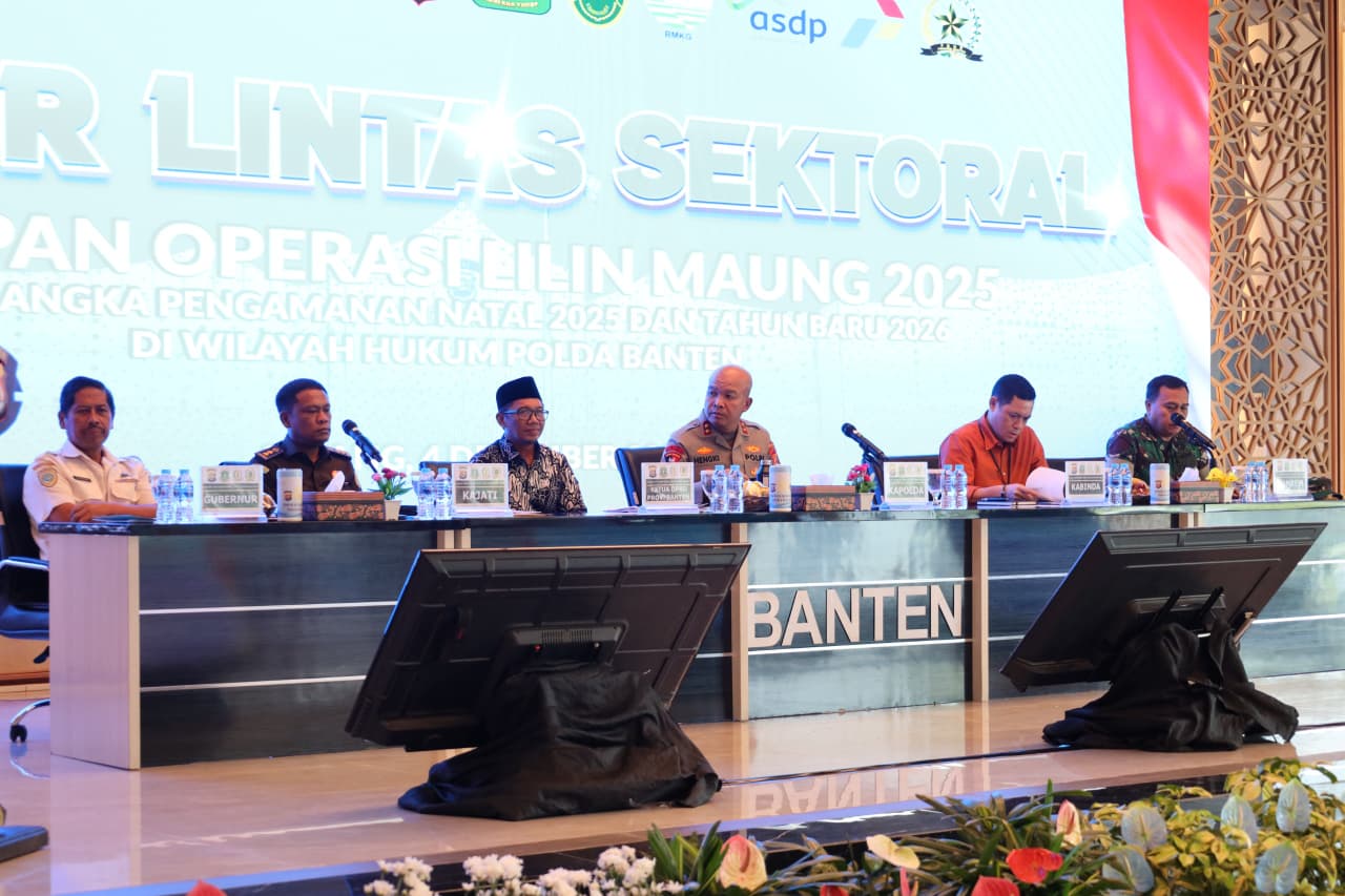 Polda Banten Gelar Rakor Lintas Sektoral Kesiapan Operasi Lilin Maung 2025