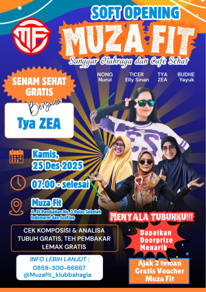 Senam Gratis, Cek Tubuh, hingga Doorprize Warnai Soft Opening Muza Fit